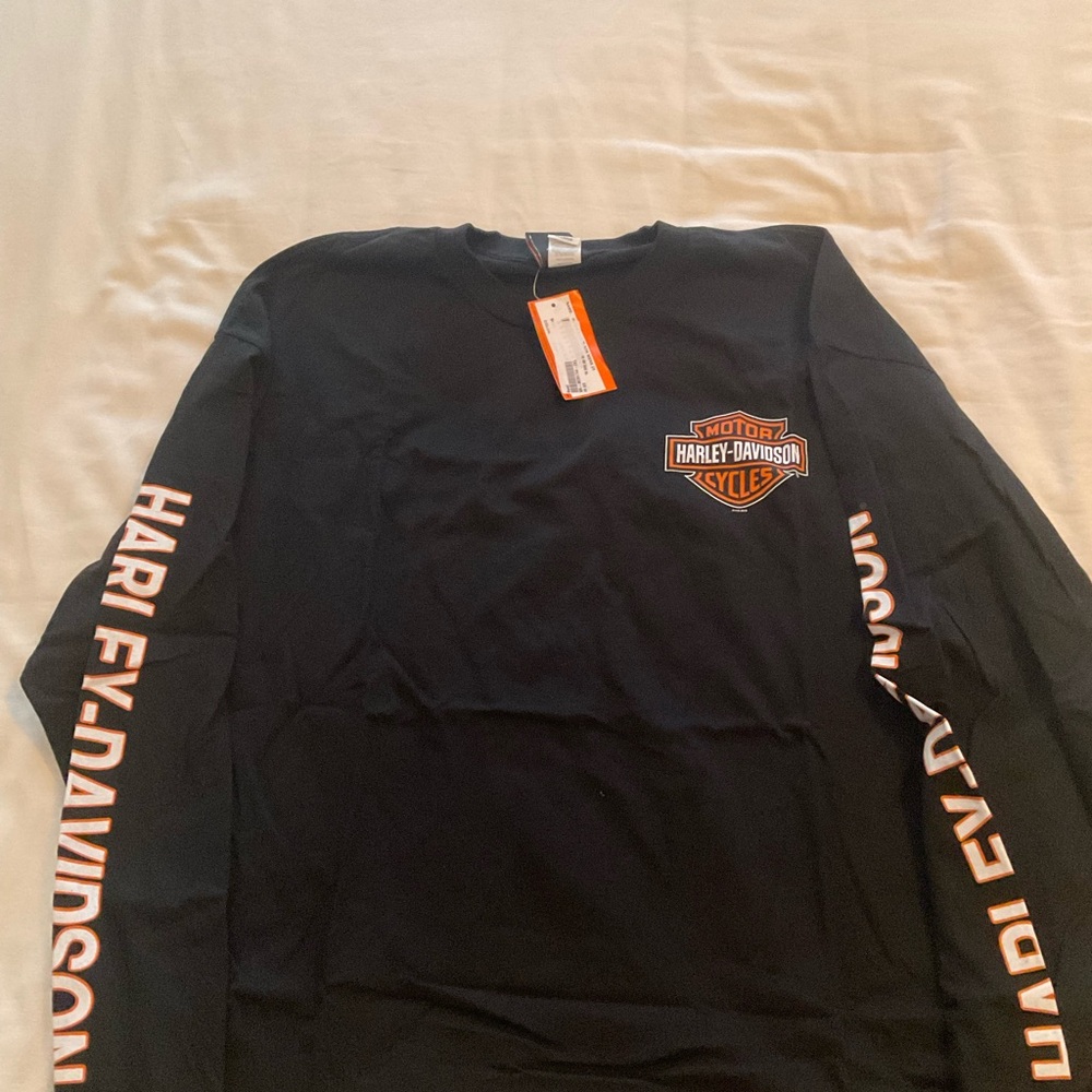 Harley-Davidson Black Long Sleeve Shirt with Sleeve Branding